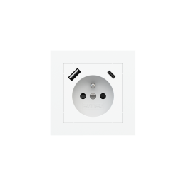 Ekinex plāksne Form/Flank/NF 80x80 mm Pure white plastmasa EK-PQG-GAR
