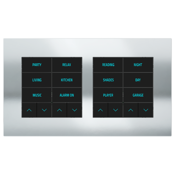 Ekinex plāksne 20venti 98x168 mm hroms metāls EK-S2S-CRO