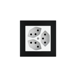 Square magnetic plate (60x60 mm window) Proxima series Metal Insense Black