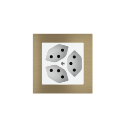Square magnetic plate (60x60 mm window) Proxima series Metal Antique Brass