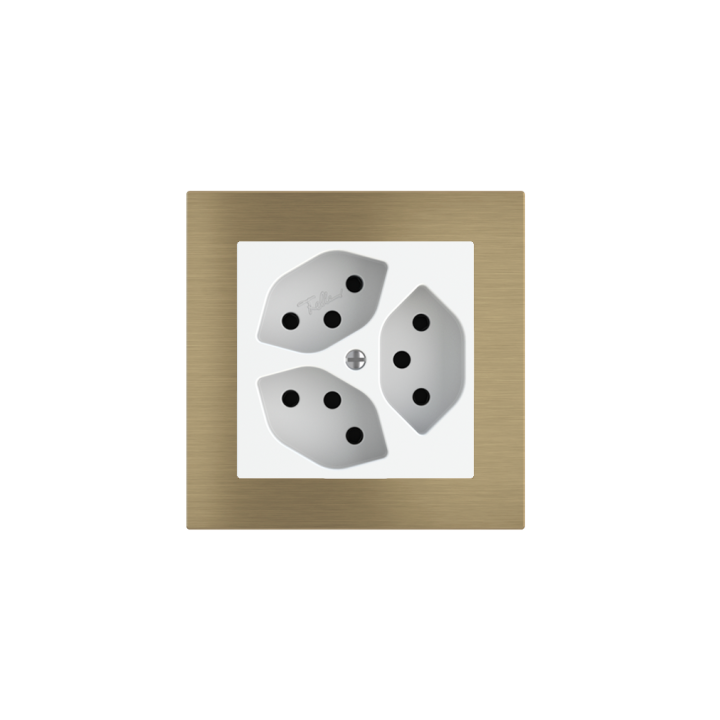 Square magnetic plate (60x60 mm window) Proxima series Metal Antique Brass