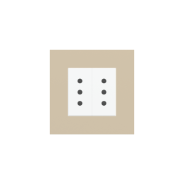 Square Plate 71 (Form/Flank/NF) (80x80) 1 window (45x45) Fenix NTM Beige Luxor