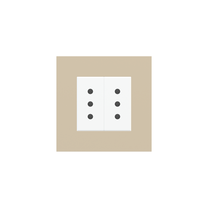 Square Plate 71 (Form/Flank/NF) (80x80) 1 window (45x45) Fenix NTM Beige Luxor