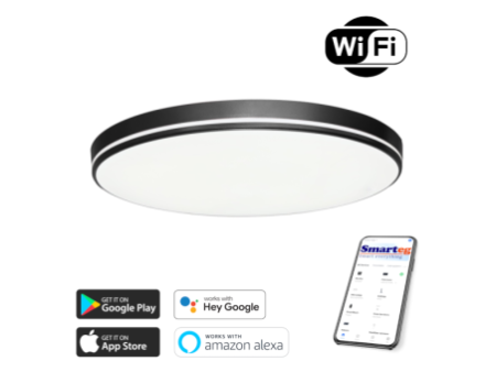 Viedā lampa 40cm 20W melns Wi-Fi