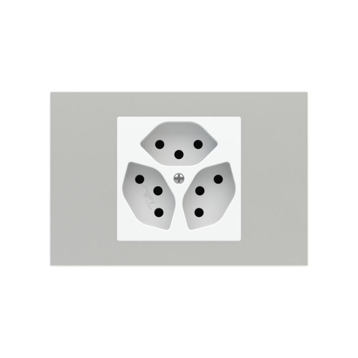 Rectangular Plate Deep (FF/71/20Venti) (87x128) 1 window (60x60) Silver Plastic
