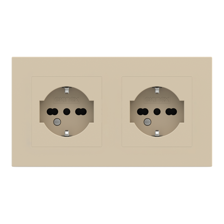 Rectangular Plate Deep (FF/71/20Venti) (87x158) 2 windows (55x55)+(55x55) Fenix NTM Beige Luxor