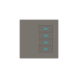 Square Plate Deep (20Venti) (87x87) 1 window (30x60) Fenix NTM Grey London