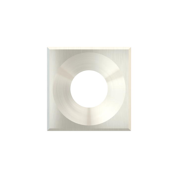 Square magnetic plate for Schuko, French, Israeli power socket ERA series Metal Steel Brushed