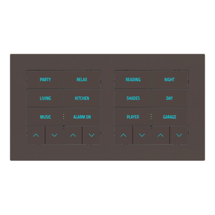 Rectangular Plate Deep (FF/71/20Venti) (87x158) 2 windows (60x60)+(60x60) Fenix NTM Cocoa Orinoco