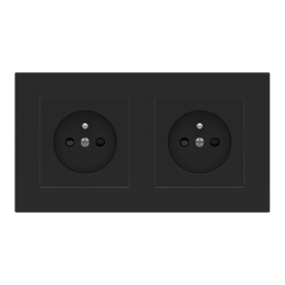 Ekinex накладка 20venti 87x158 mm Black Ingo Fenix NTM EK-D2P-FNI