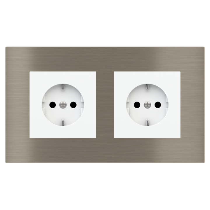 Ekinex plāksne 20venti 98x168 mm niķelis metāls EK-S2E-GBR