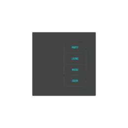 Square Plate Deep (20Venti) (87x87) 1 window (30x60) Fenix NTM Grey Bromine