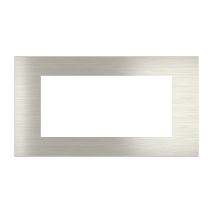 Rectangular magnetic plate (112x52 mm window) Proxima series Metal Steel Brushed