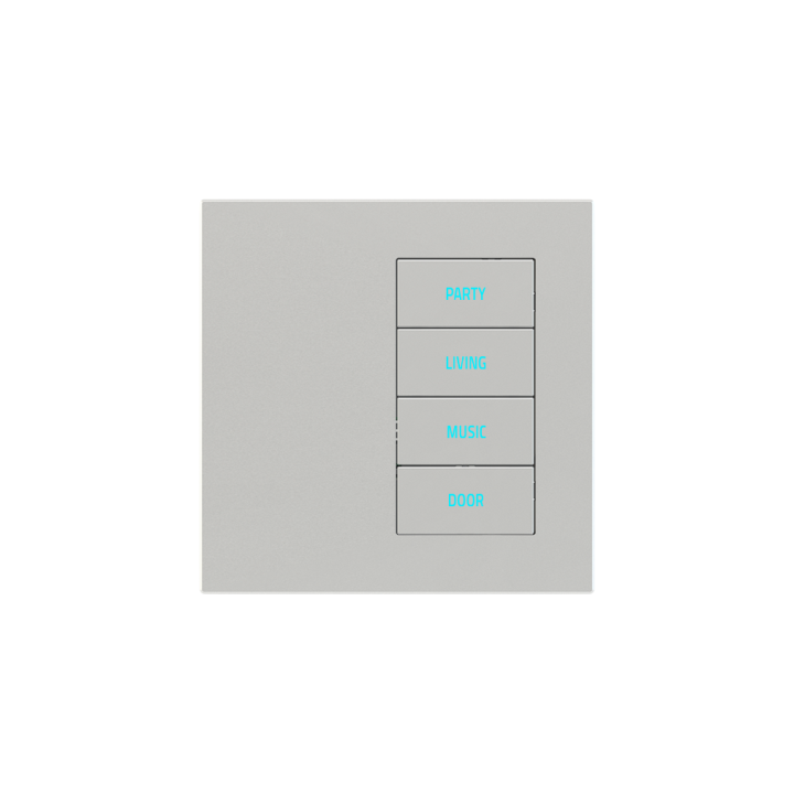 Square Plate Deep (20Venti) (87x87) 1 window (30x60) Plastic Silver