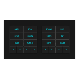 Rectangular Plate Deep (FF/71/20Venti) (87x158) 2 windows (60x60)+(60x60) Plastic Intense Black