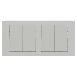 Ekinex plāksne 71 30x60 mm sudrabs plastmasa EK-T2R-GAG