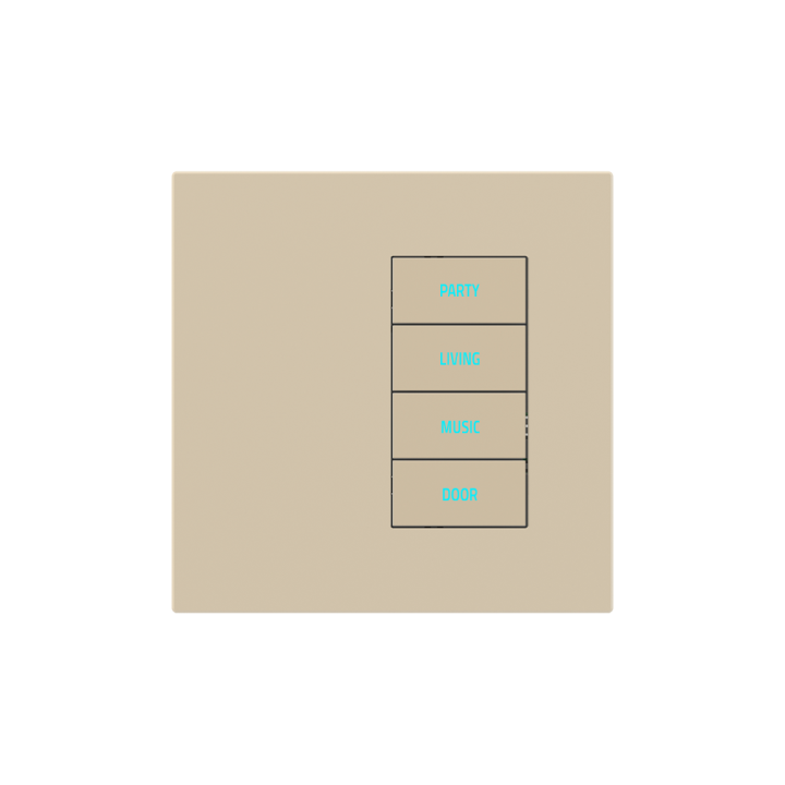 Square Plate Surface (20Venti) (98x98) 1 window (30x60) Fenix NTM Beige Luxor