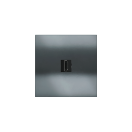 Square magnetic plate for keystone system Proxima series Metal Black Metal