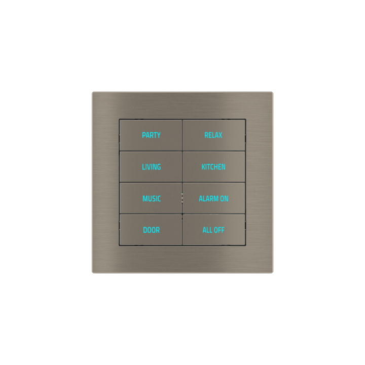 Square Plate Deep (FF/71/20Venti) (87x87) 1 window (60x60) Metal Nickel