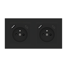 Ekinex накладка Form/Flank/NF 80x151 mm Black Ingo Fenix NTM EK-P2P-FNI