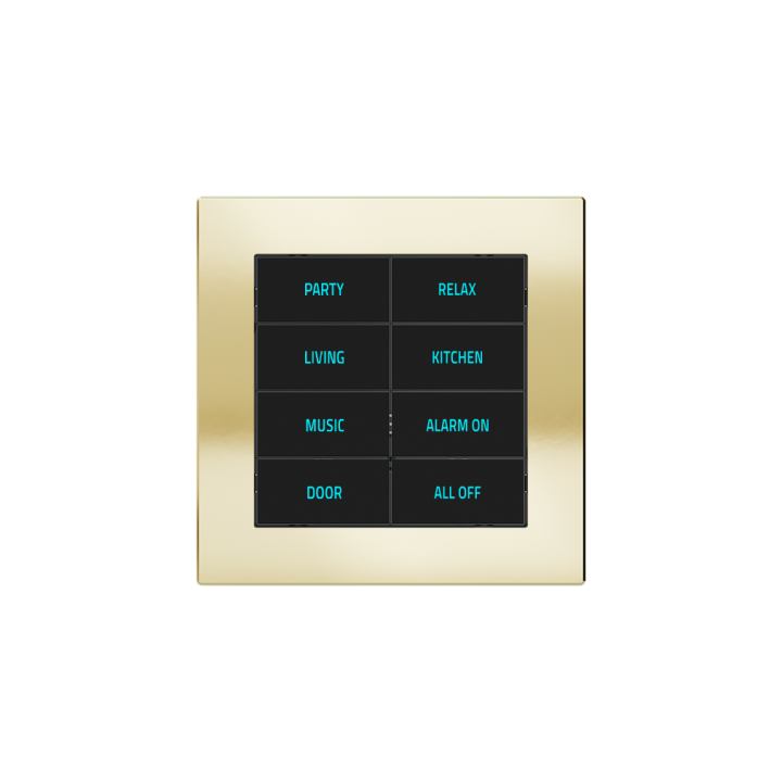 Ekinex plāksne 20venti 87x87 mm Champagne metāls EK-DQS-CHA