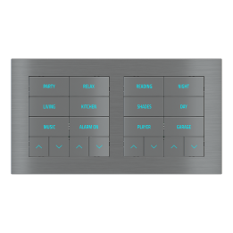 Rectangular Plate Deep (FF/71/20Venti) (87x158) 2 windows (60x60)+(60x60) Metal Titanium