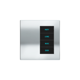 Square Plate Deep (20Venti) (87x87) 1 window (30x60) Metal HT Chrome