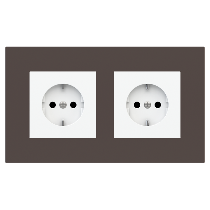Rectangular Plate Surface (71/20Venti) (98x168) 2 windows (45x45)+(45x45) Fenix NTM Cocoa Orinoco