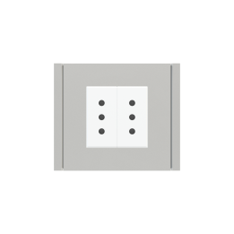 Square Plate 71 (Form/Flank/NF) (80x80) 1 window (45x45) Silver Plastic
