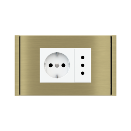 Rectangular Plate 71 (Form/Flank/NF) (80x121) 1 window (45x68) Metal Brass