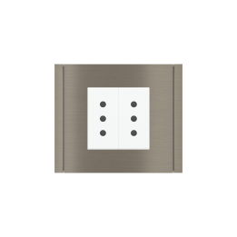 Square Plate 71 (Form/Flank/NF) (80x80) 1 window (45x45) Metal Nickel