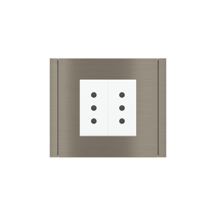 Square Plate 71 (Form/Flank/NF) (80x80) 1 window (45x45) Metal Nickel