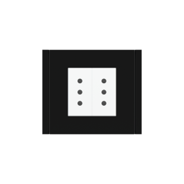 Ekinex накладка Form/Flank/NF 80x80 mm черный пластик EK-PQP-GAE