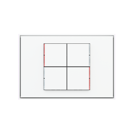 kit 4 rockers 71 serie Square (30X30) Pure white Plastic