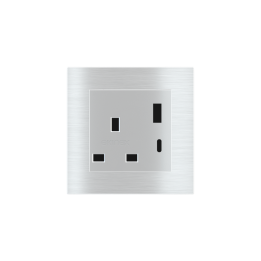 Ekinex розетка 55x55 mm металл EK-PSC-UK-USB-GBQ