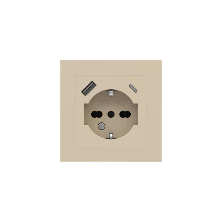 Ekinex накладка Form/Flank/NF 80x80 mm бежевый Fenix NTM EK-PQG-FBL