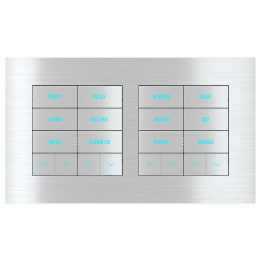 Rectangular Plate Surface (71/20Venti) (98x168) 2 windows (60x60)+(60x60) Metal Alluminium