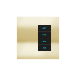 Square Plate Surface (20Venti) (98x98) 1 window (30x60) Metal HT Champagne