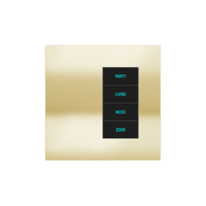 Square Plate Surface (20Venti) (98x98) 1 window (30x60) Metal HT Champagne