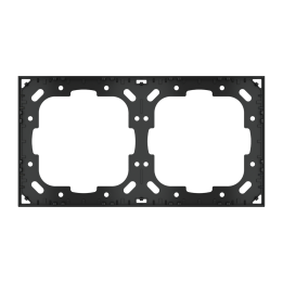 Mounting adapter for 1 double plate frameless mounting black color - NF version (Ekinex devices)