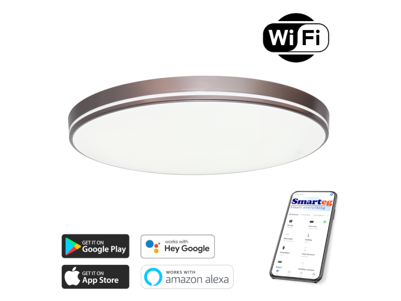 Viedā lampa 40cm 20W kafija Wi-Fi