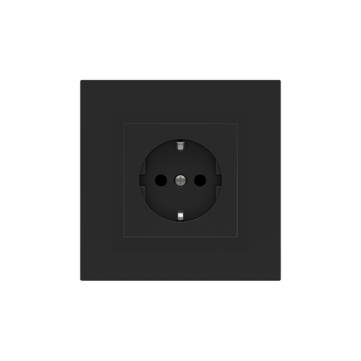 Square Plate Surface (71/20Venti) (98x98) 1 window (55x55) Fenix NTM Black Ingo