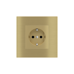 Square Plate Surface (71/20Venti) (98x98) 1 window (55x55) Metal Brass