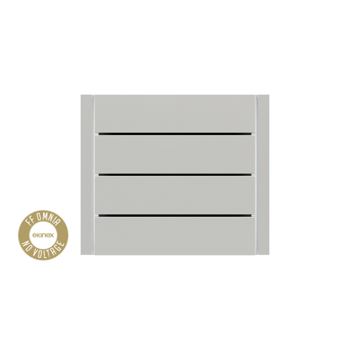 Ekinex накладка Form/Flank/NF 80x20 mm серебро пластик EK-TRO-GAG