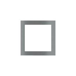 Square Plate 71 (Form/Flank/NF) (80x80) 1 window (60x60) Metal Titanium