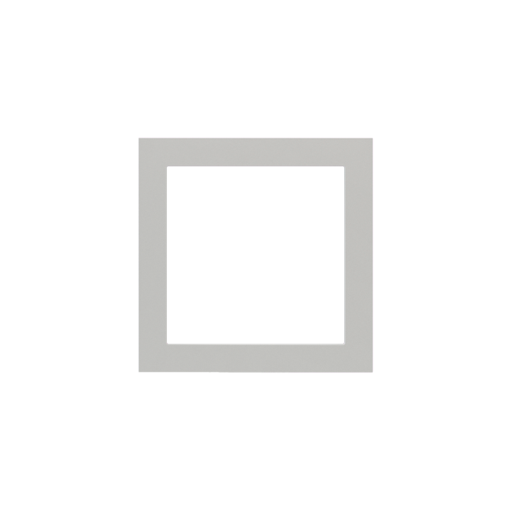 Square Plate 71 (Form/Flank/NF) (80x80) 1 window (60x60) Silver Plastic