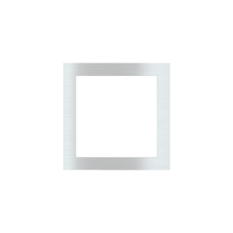 Square Plate 71 (Form/Flank/NF) (80x80) 1 window (60x60) Metal Alluminium