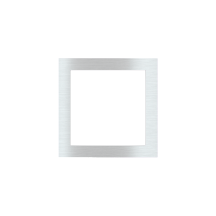 Square Plate 71 (Form/Flank/NF) (80x80) 1 window (60x60) Metal Alluminium