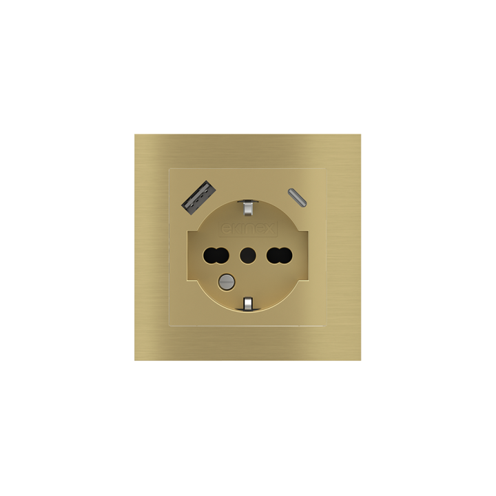 Ekinex накладка Form/Flank/NF 80x80 mm латунь металл EK-PQG-GBB