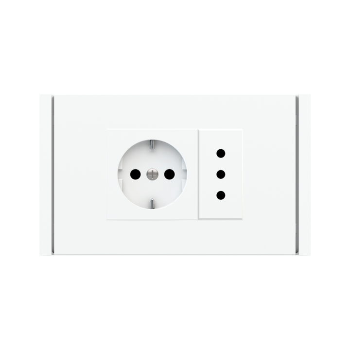 Rectangular Plate 71 (Form/Flank/NF) (80x121) 1 window (45x68) White Plastic